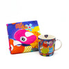 2pc Love Birds Tea Set with 370ml Ceramic Mug and Cotton Tea Towel - Love Hearts image 1