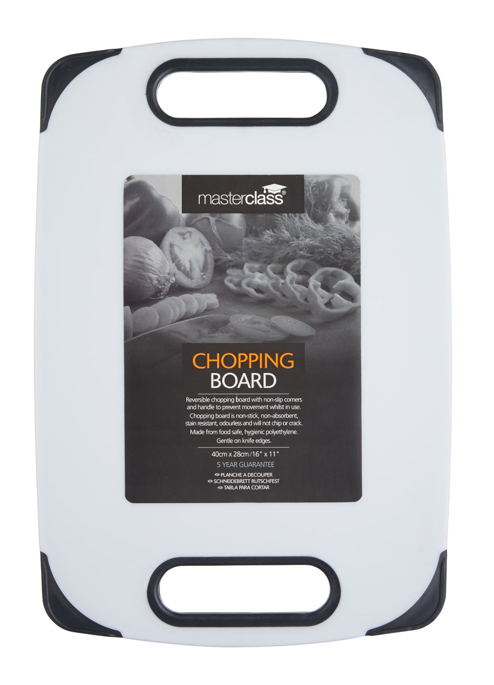 MasterClass Medium Non-Slip Polyethylene Cutting Board image 1