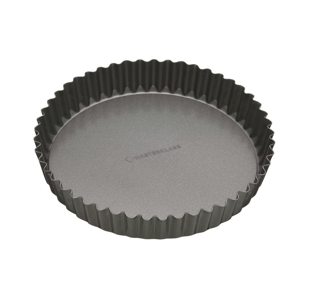 MasterClass Non-Stick Loose Base Fluted Quiche Tin, 23cm image 1