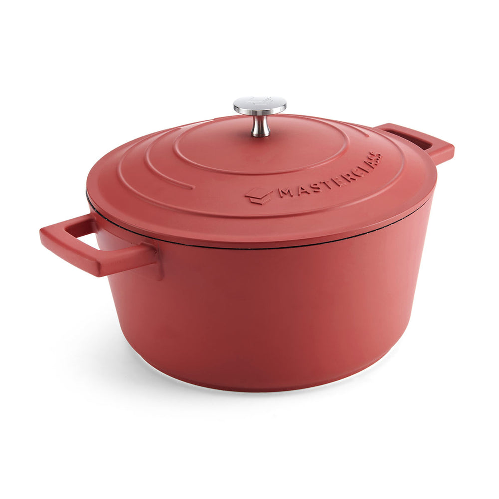 MasterClass Red Cast Aluminium Casserole Dish, 4L image 1