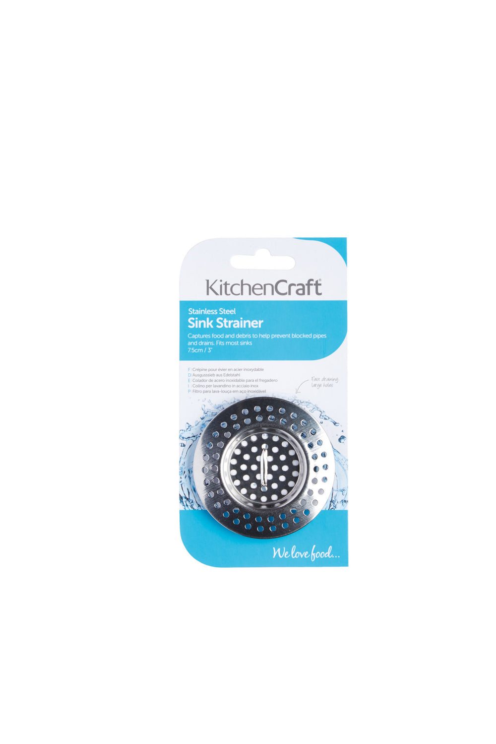 KitchenCraft Stainless Steel Sink Strainer