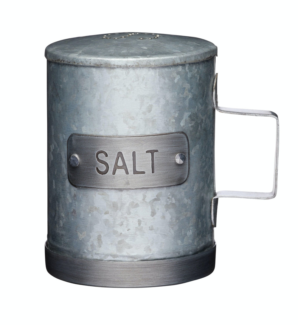 Industrial Kitchen Galvanised Metal Salt Dispenser Pot image 1