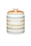 Classic Collection Striped Ceramic Sugar Container image 1