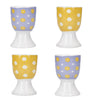 KitchenCraft Retro Floral Egg Cup Set - Porcelain, 4 Pieces image 1
