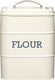 Living Nostalgia Antique Cream Flour Tin