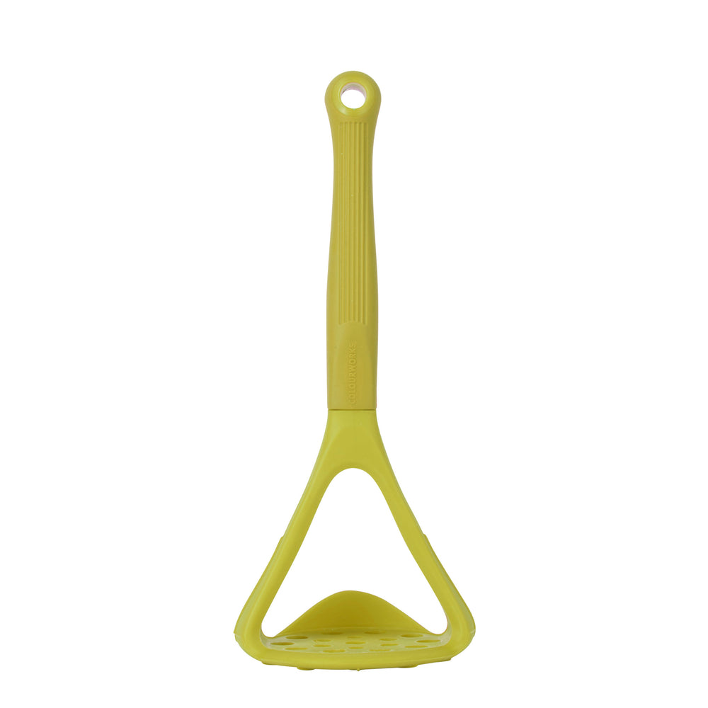 Colourworks Green Silicone Potato Masher with Built-In Scoop image 1