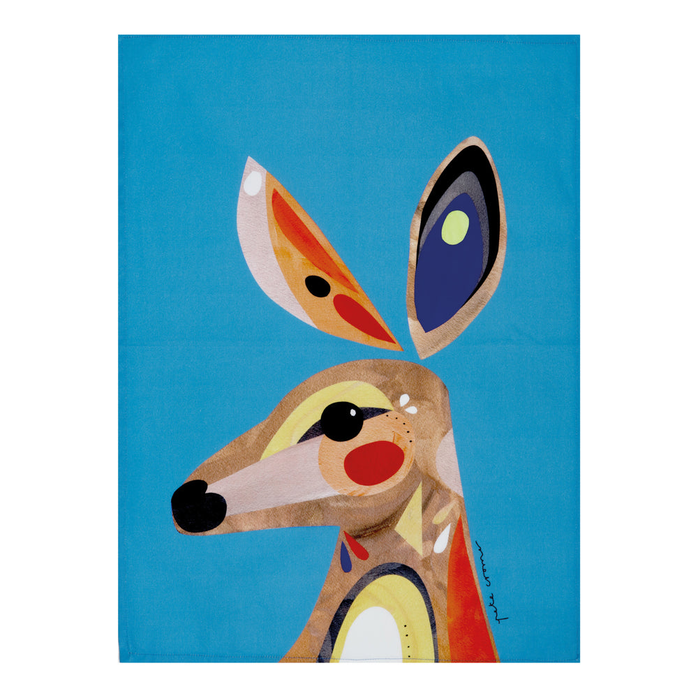 Maxwell & Williams Pete Cromer Kangaroo Tea Towel image 1