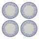 Set of 4 Victoria And Albert The Cole Collection Floral Dinner Plates
