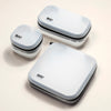 3pc Reusable Silicone On-The-Go Zipped Storage Pouch Set with 16cm Pouch, 9cm Pouch and 6cm Pouch image 1