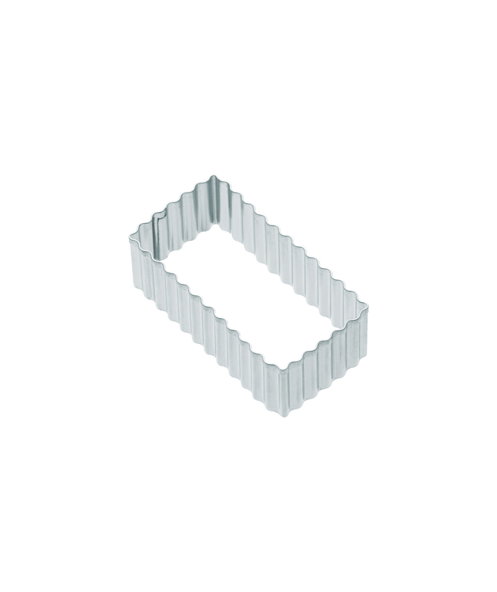 KitchenCraft 8cm Fluted Rectangular Cookie Cutter image 1
