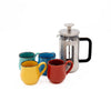5pc Cafetière Set with Pisa 3-Cup Stainless Steel Cafetière and Four Mysa Ceramic Espresso Cups image 1