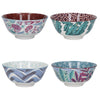 KitchenCraft Set of 4 Ceramic Cereal Bowls - 'Vibrance' Design image 1