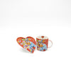 2pc Happy Moo Porcelain Tea Set with 370ml Mug and Heart Plate - Love Hearts image 1