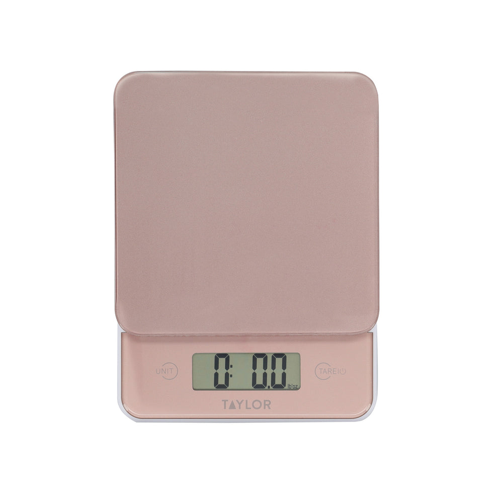 Taylor Digital Slim Kitchen Scale, 5kg / 5000ml, Rose Gold Glass image 1