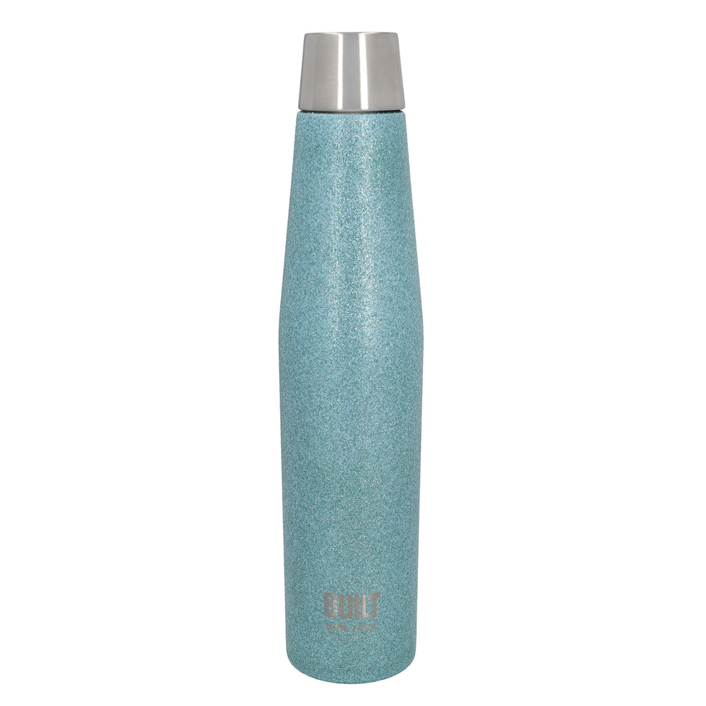 BUILT Apex 540ml Insulated Water Bottle, BPA-Free 18/8 Stainless Steel - 'Aqua Glitter' image 1