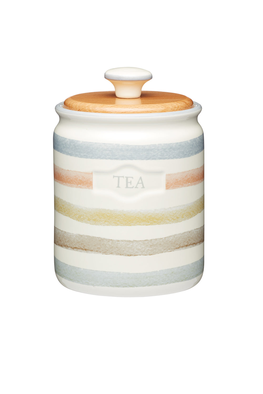 Classic Collection Striped Ceramic Tea Caddy image 1
