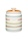 Classic Collection Striped Ceramic Tea Caddy image 1