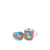 2pc Chatter Heart Ceramic Tea Set with 370ml Mug and Coaster - Love Hearts image 1