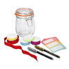 4pc Cake In A Jar Gift Set with Deluxe Glass Jar, Decorating Ribbon, Jar Labels and Labelling Pens image 1