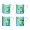 Set of 4 KitchenCraft Set of China Dinosaur Mini Mugs image 1
