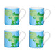 Set of 4 KitchenCraft Set of China Dinosaur Mini Mugs