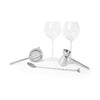 5pc Barware Set with 2x Handmade Gin Glasses, Stainless Steel Mixing Spoon, Strainer and Double Jigger image 1