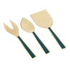 Artesà Cheese Knife Set - Green and Gold, 3 Pieces image 1