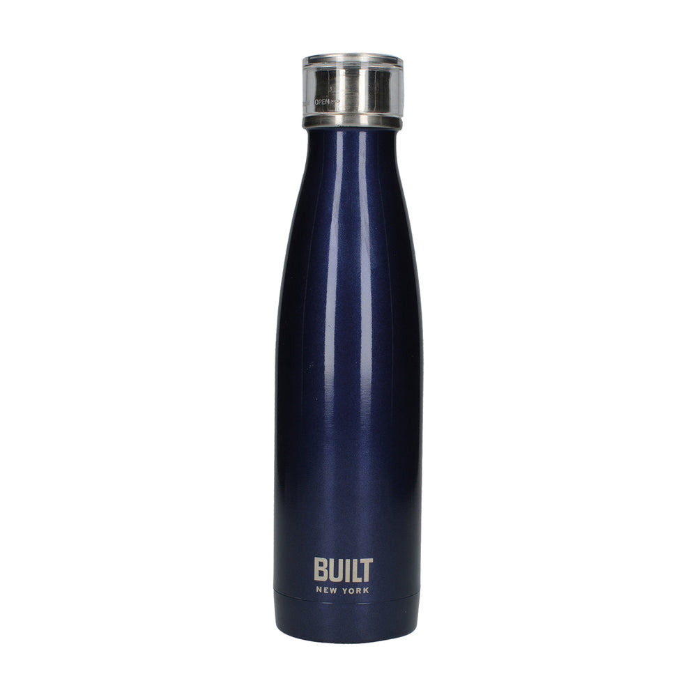 Built 500ml Double Walled Stainless Steel Water Bottle Midnight Blue image 1