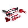 15pc Red Utensil Set with Can Opener, Peeler, Turner, Basting Spoon, Spatula, Whisk, 4x Measuring Cups & 5x Measuring Spoons image 1