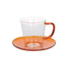 La Cafetière Colour Amber Tea Cup and Saucer