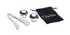 BarCraft 3 Piece Stainless Steel Ice Balls, Tongs and Storage Bag image 1
