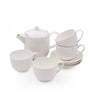 9pc White China Tea Set with 750ml Teapot and 4x Teacups and 4x Saucers - Cashmere image 1