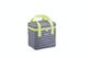 KitchenCraft Lunch Grey Stripy 5 Litre Cool Bag with Lime Handles