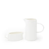 2pc White Porcelain Tableware Set including 1.5L Ridged Jug and 450ml Gravy Boat - M By Mikasa image 1