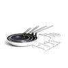 4pc Non-Stick Aluminium Frying Pan Set with 4x Heavy Duty Frying Pans, 20cm, 24cm, 28cm & 32cm with Storage Rack image 1