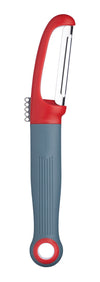 Colourworks Brights Red Straight Peeler with Zester image 1