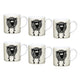 Set of 6 KitchenCraft 80ml Porcelain Sheep Espresso Cups