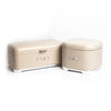 2pc Gift-Tagged Iced Latte Steel Storage Set with Cake Tin and Bread Bin - Lovello image 1