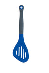 Colourworks Brights Blue Long Handled Silicone-Headed Slotted Food Turner image 1