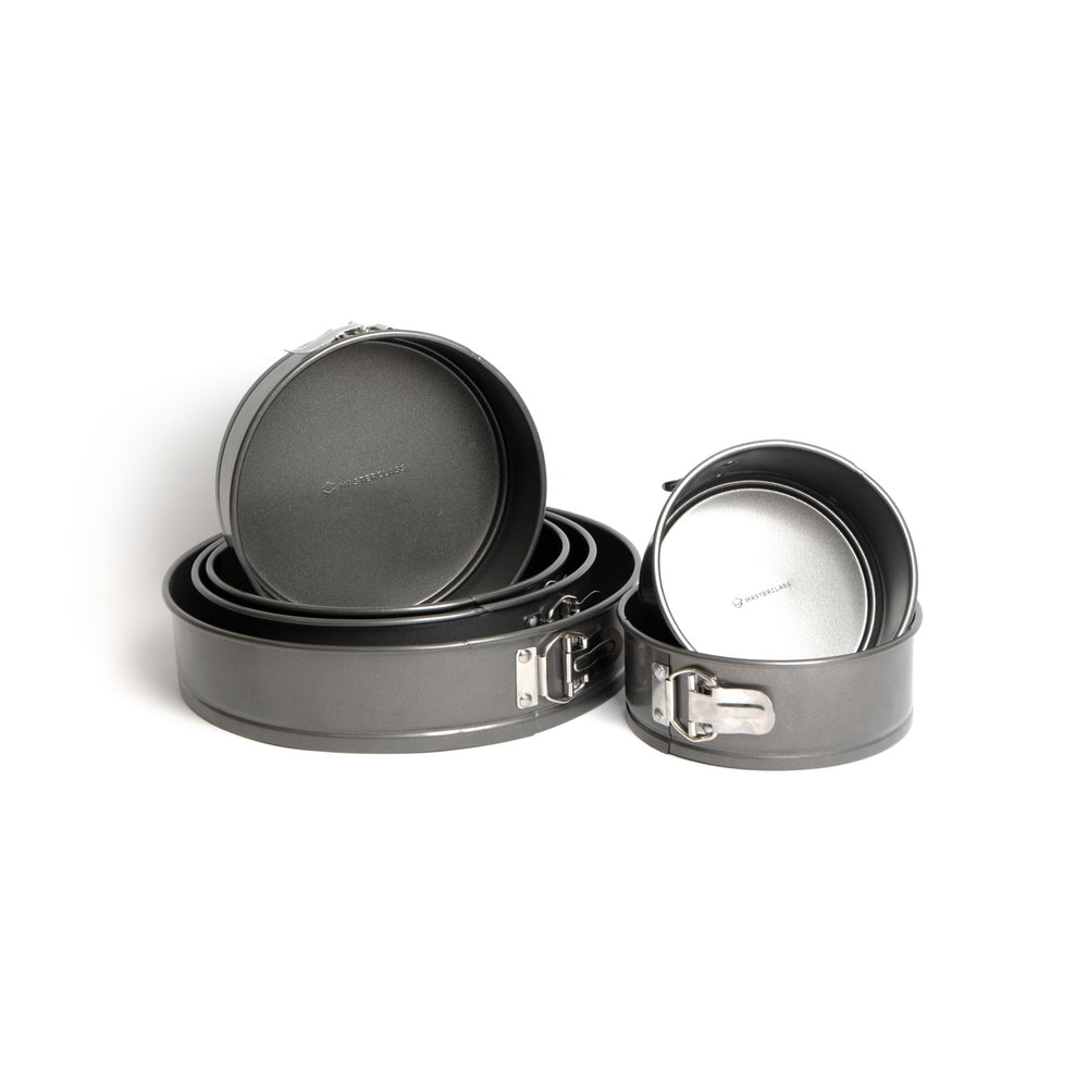 Set of Six Round Non-Stick Spring Form Cake Pans - 15cm, 18cm, 20cm, 23cm, 25cm and 30cm image 1