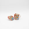 2pc Happy Moo Porcelain Tea Set with 370ml Mug and Coaster - Love Hearts image 1