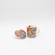 2pc Happy Moo Porcelain Tea Set with 370ml Mug and Coaster - Love Hearts
