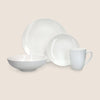 16pc White Porcelain Dining Set with 4x 27.5cm Dinner Plates, 4x 19cm Side Plates, 4x 20cm Bowls and 4x 330ml Mugs image 1