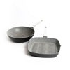 2pc Induction-Safe & Non-Stick Cast Aluminium Pan Set with Grill Pan, 28cm and Wok, 28cm image 1