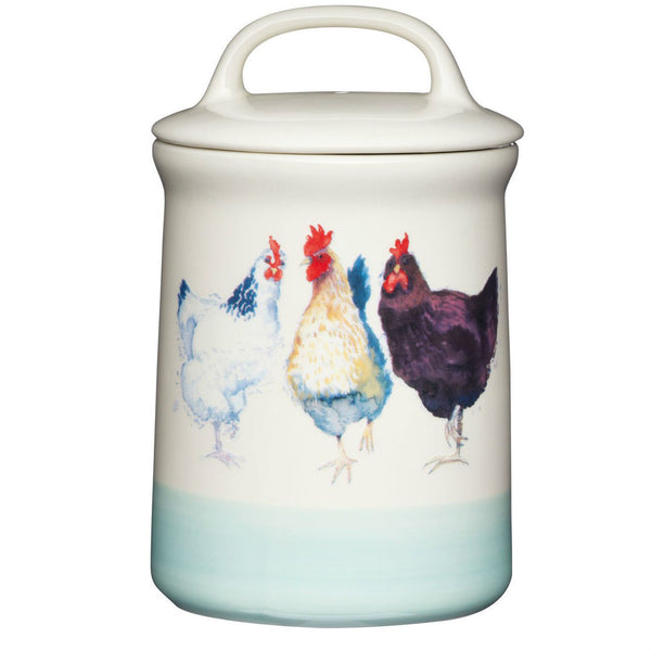 Apple Farm Hen Tea Canister Stoneware image 2