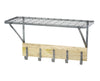 Industrial Kitchen Wall-Mounted Shelf with Hooks image 1