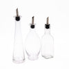 3pc Oil and Vinegar Glass Bottle Set with Bellied, Pyramid and Regular Bottles