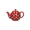 London Pottery Globe 2 Cup Teapot Red With White Spots image 1