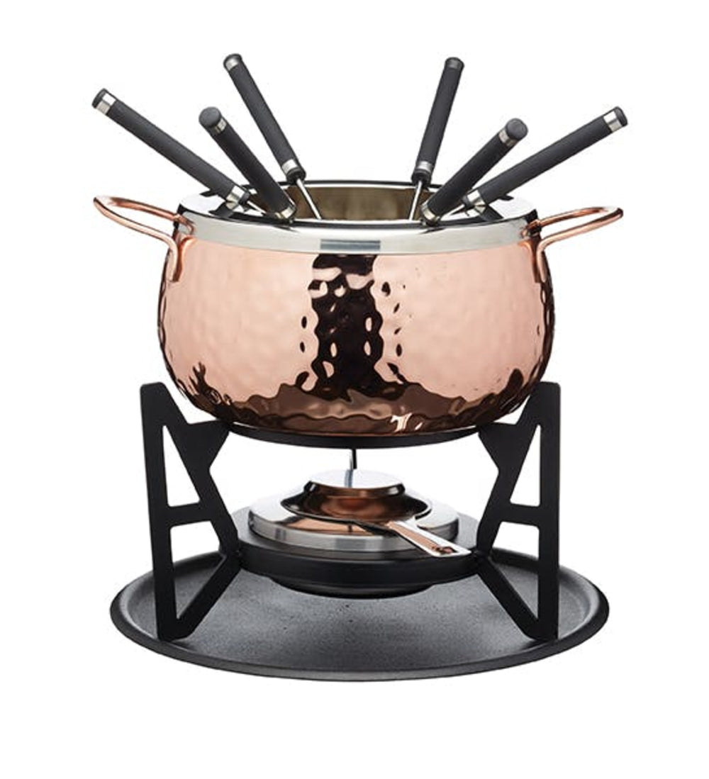 Artesà Hand Finished Copper Effect Fondue Set image 1