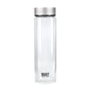 BUILT Tiempo 450ml Insulated Water Bottle, Borosilicate Glass / Stainless Steel - Silver image 1